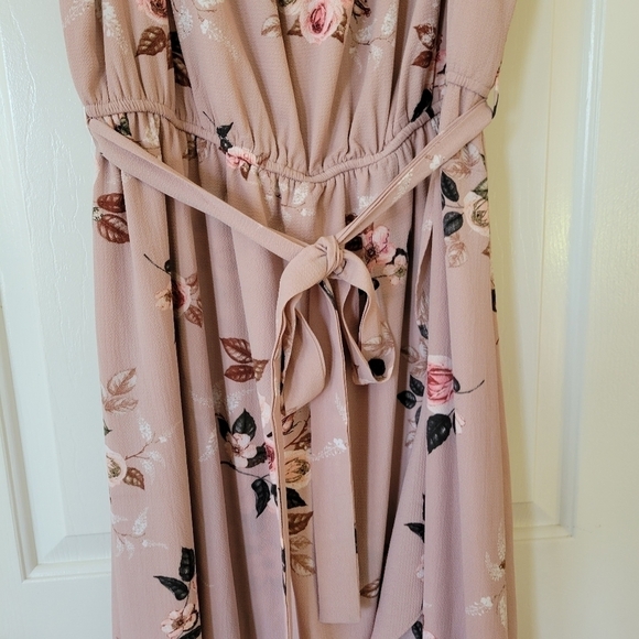 City Chic Plus Size Rose Play Floral Pink Dress XS 14 - Picture 12 of 13